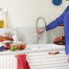 Quooker Flex Edelstahl in Küche montiert heisses und kochendes Wasser
